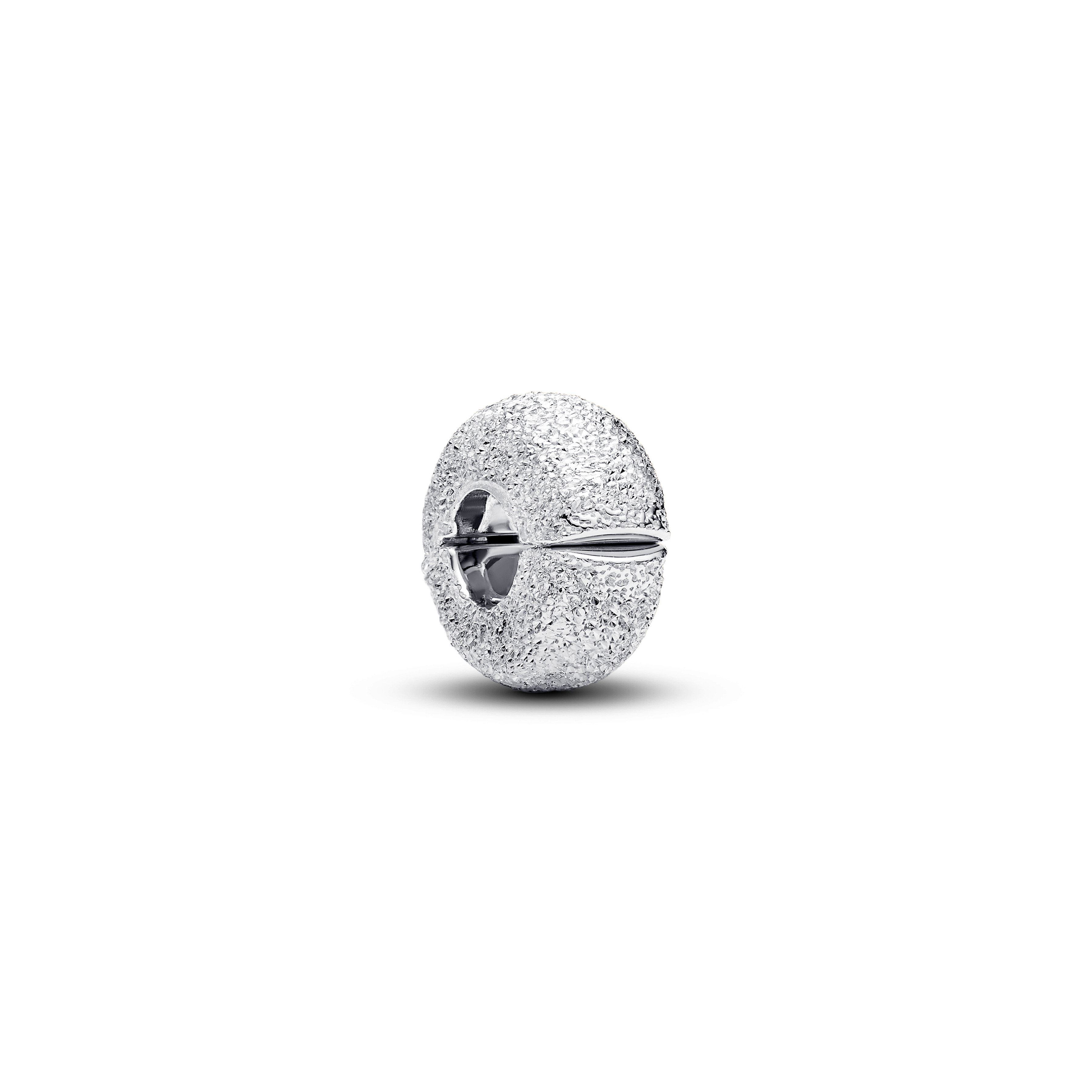 Strukturierter Mini Clip-Charm - Sterling-Silber