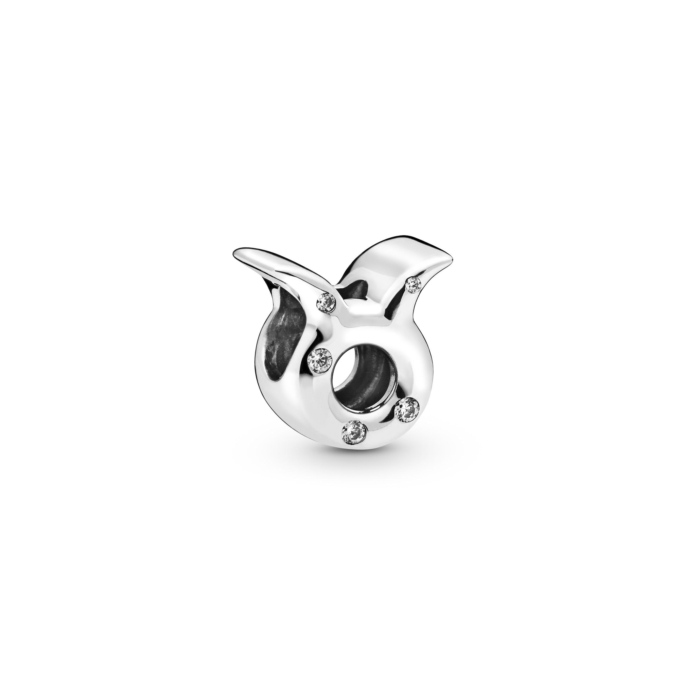 Funkelnder Stier Sternzeichen-Charm - Sterling-Silber