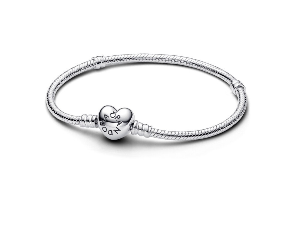 Moments Herz und Schlangen-Gliederarmband - Sterling-Silber