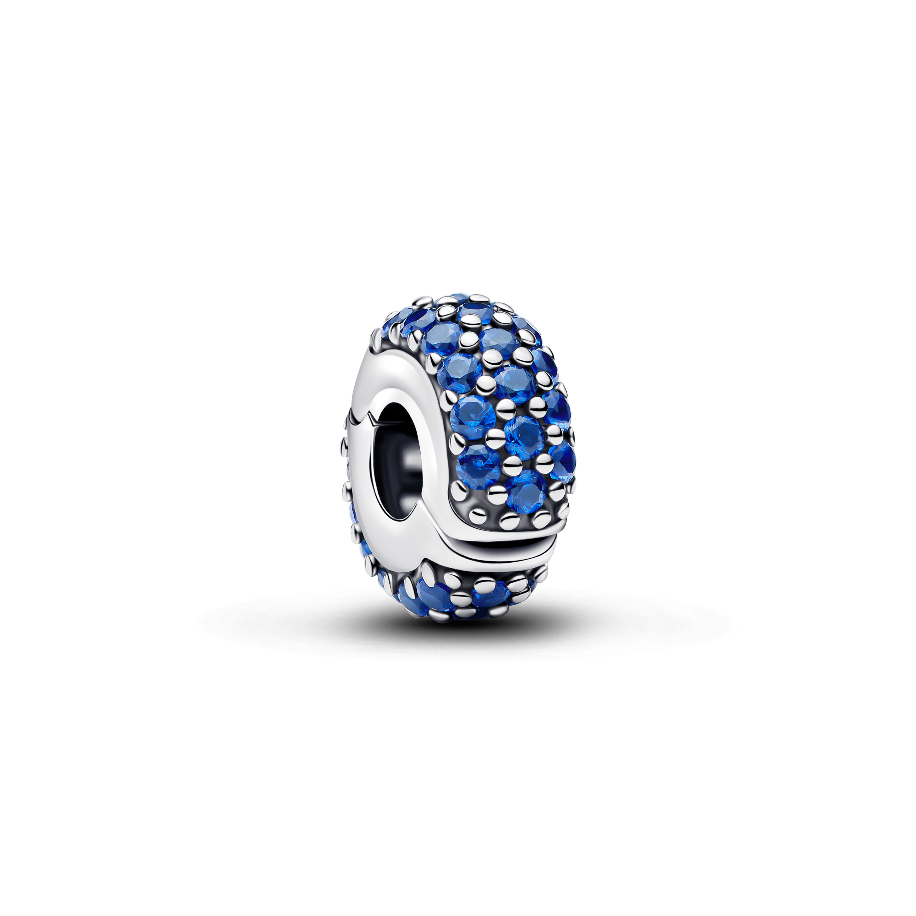Königsblauer Stein Clip-Charm - Sterling-Silber