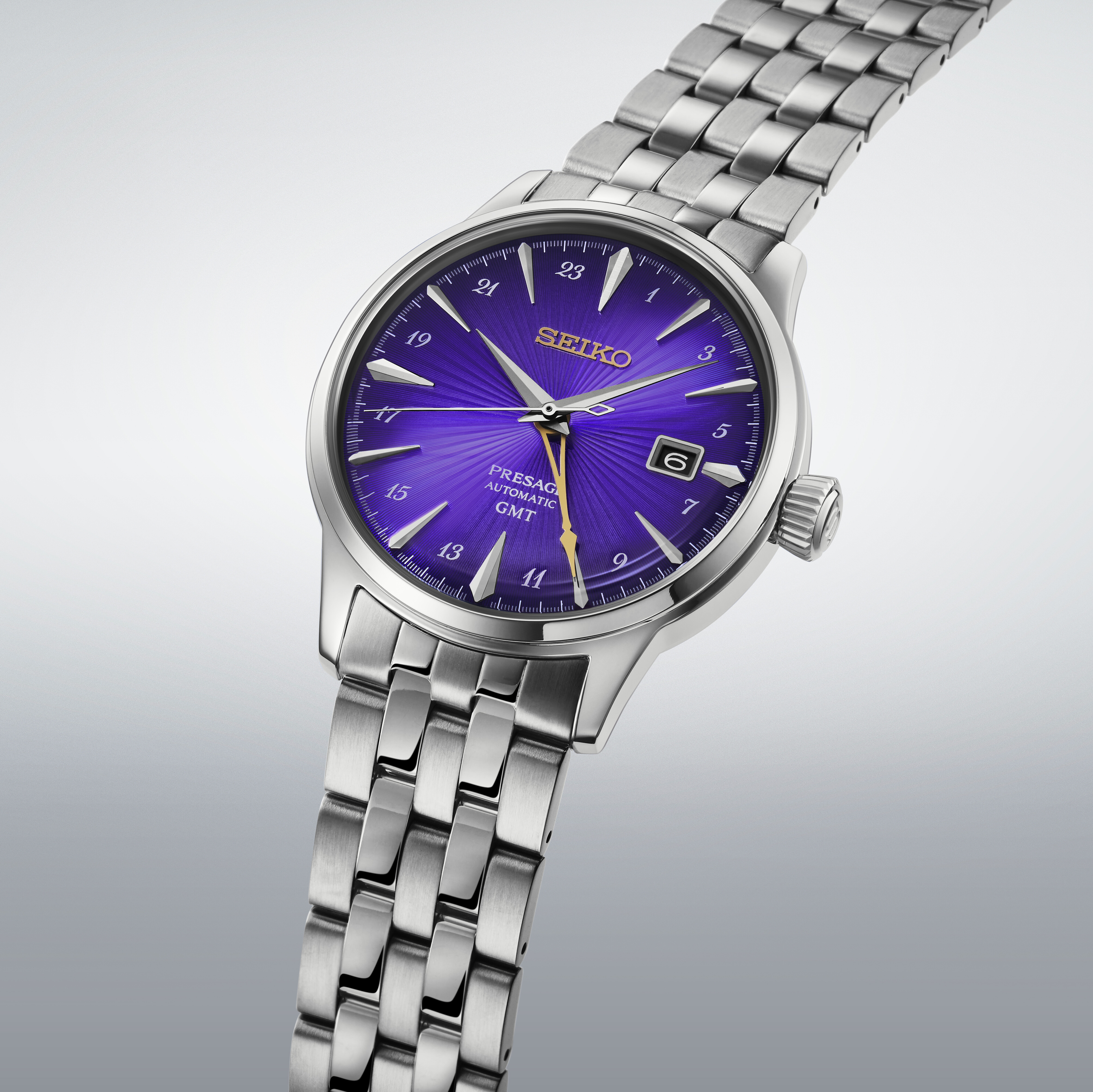 PRESAGE Cocktail Time Automatik GMT 40,5mm - Lila -  145th Anniversary Limited Editio - Edo Murasak - Limitiert auf 6,000 Stück